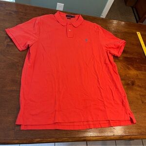 Polo Ralph Lauren coral orange 100% cotton polo shirt size XXL